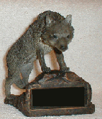 6 inch tall Wolf school team mascot statue